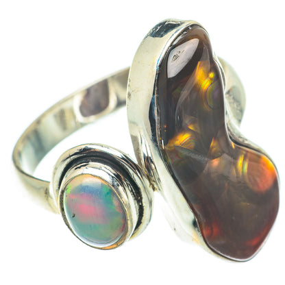 Mexican Fire Agate Rings handcrafted by Ana Silver Co - RING65304