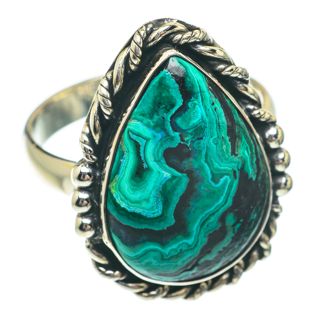 Malachite In Chrysocolla Rings handcrafted by Ana Silver Co - RING65310
