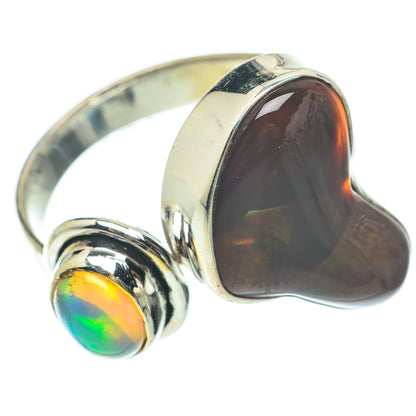 Mexican Fire Agate Rings handcrafted by Ana Silver Co - RING65343