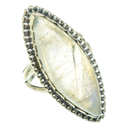 Rainbow Moonstone Rings handcrafted by Ana Silver Co - RING65364