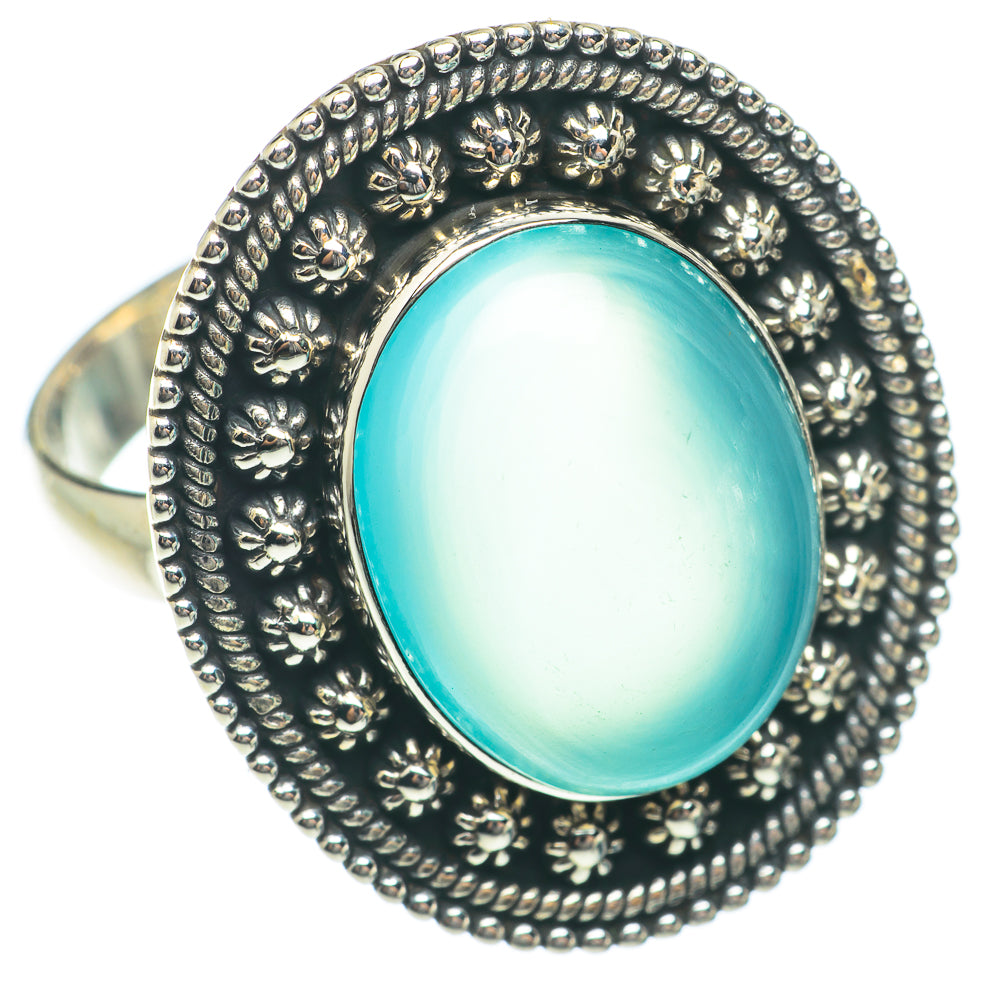 Aqua Chalcedony Rings handcrafted by Ana Silver Co - RING65374