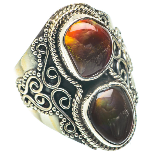 Mexican Fire Agate Rings handcrafted by Ana Silver Co - RING65380