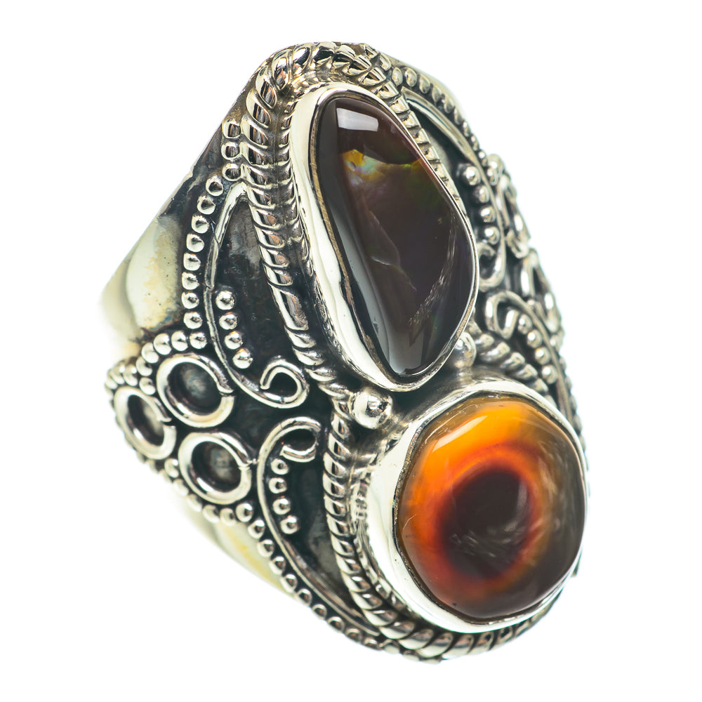 Mexican Fire Agate Rings handcrafted by Ana Silver Co - RING65382
