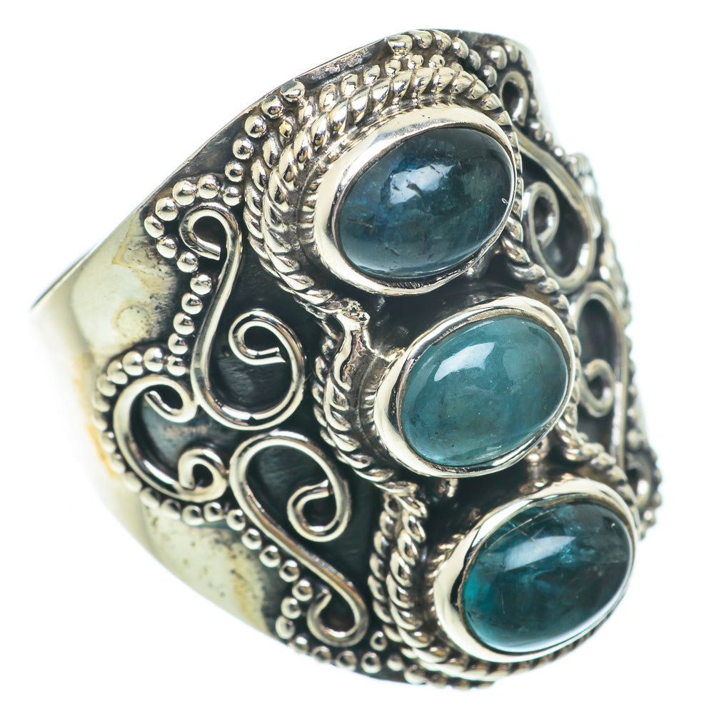 Blue Fluorite Rings handcrafted by Ana Silver Co - RING65407