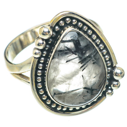 Tourmalinated Quartz Rings handcrafted by Ana Silver Co - RING65423
