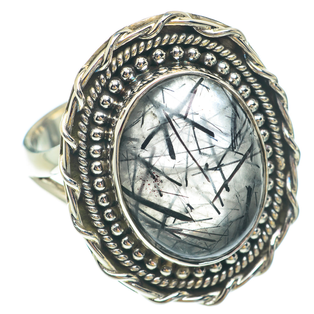 Tourmalinated Quartz Rings handcrafted by Ana Silver Co - RING65448