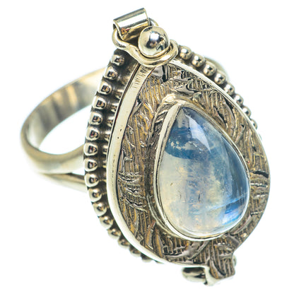 Rainbow Moonstone Rings handcrafted by Ana Silver Co - RING65451