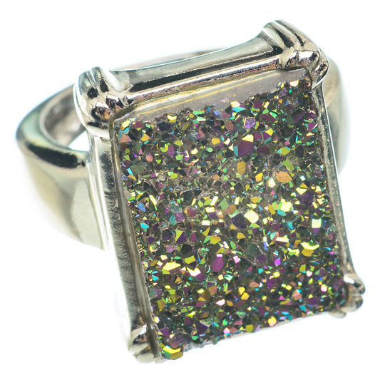 Titanium Druzy Rings handcrafted by Ana Silver Co - RING65453