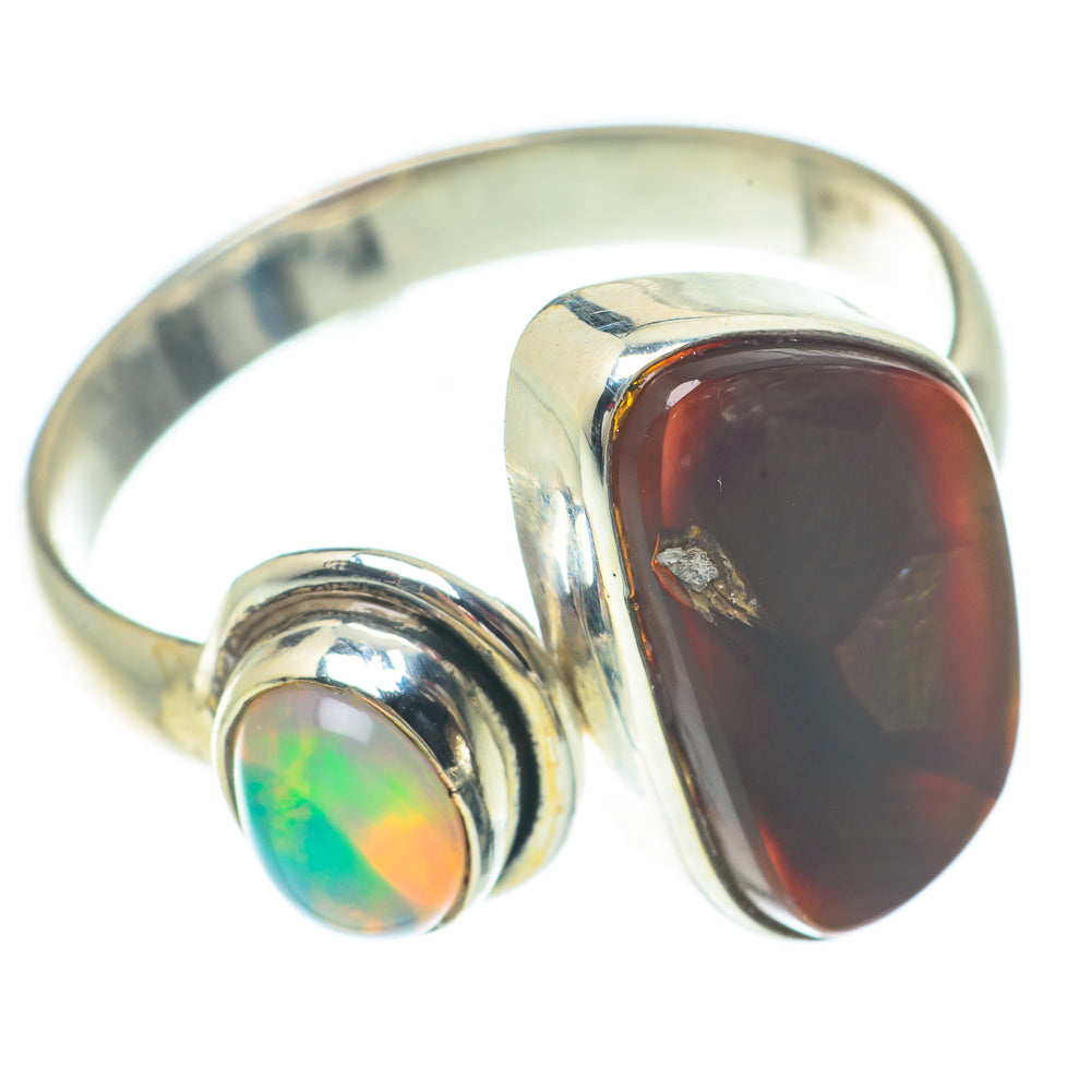 Mexican Fire Agate Rings handcrafted by Ana Silver Co - RING65455