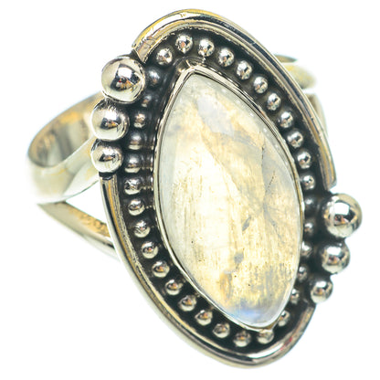 Rainbow Moonstone Rings handcrafted by Ana Silver Co - RING65504