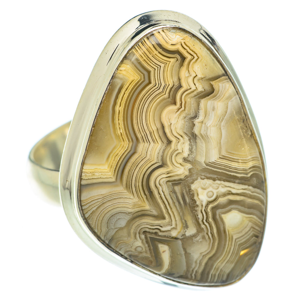 Laguna Lace Agate Rings handcrafted by Ana Silver Co - RING65505