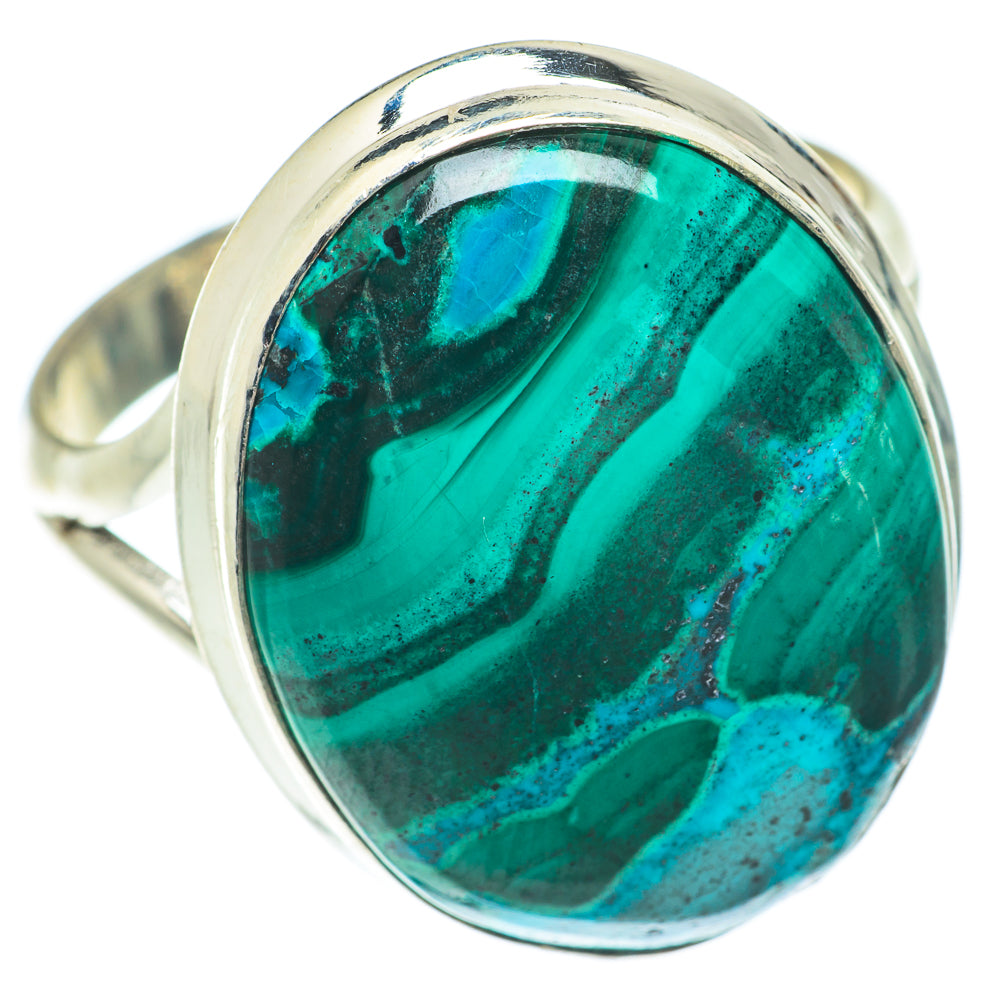 Malachite In Chrysocolla Rings handcrafted by Ana Silver Co - RING65515
