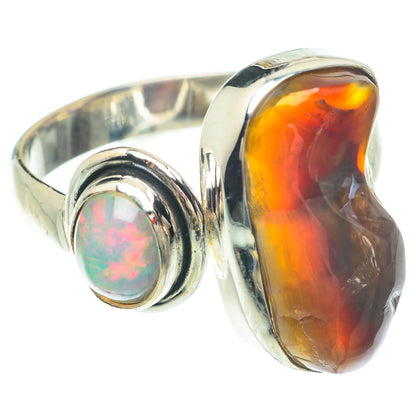 Mexican Fire Agate Rings handcrafted by Ana Silver Co - RING65526
