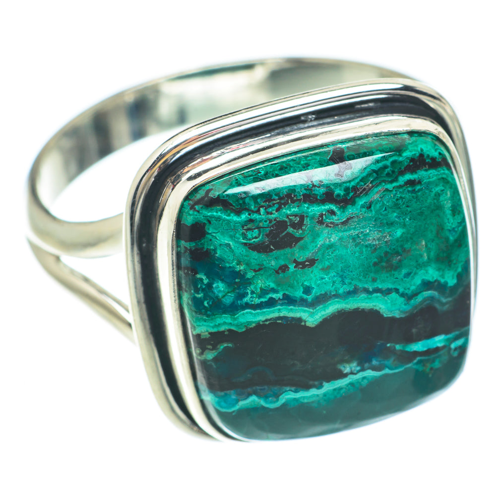 Malachite In Chrysocolla Rings handcrafted by Ana Silver Co - RING65534