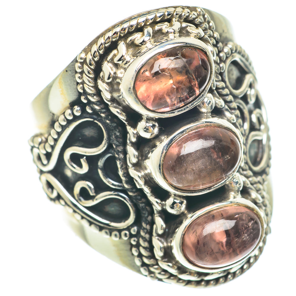 Pink Tourmaline Rings handcrafted by Ana Silver Co - RING65561