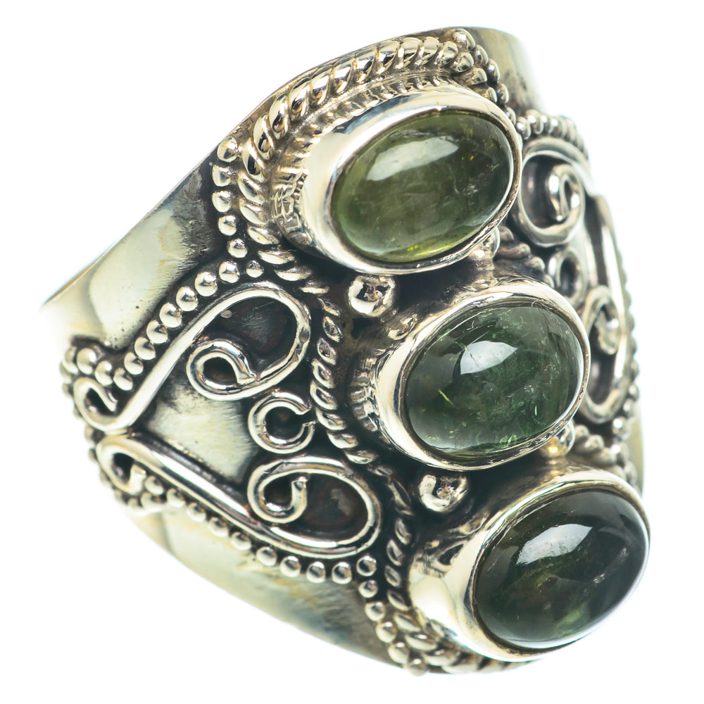 Green Tourmaline Rings handcrafted by Ana Silver Co - RING65577