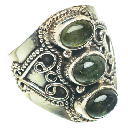 Green Tourmaline Rings handcrafted by Ana Silver Co - RING65577