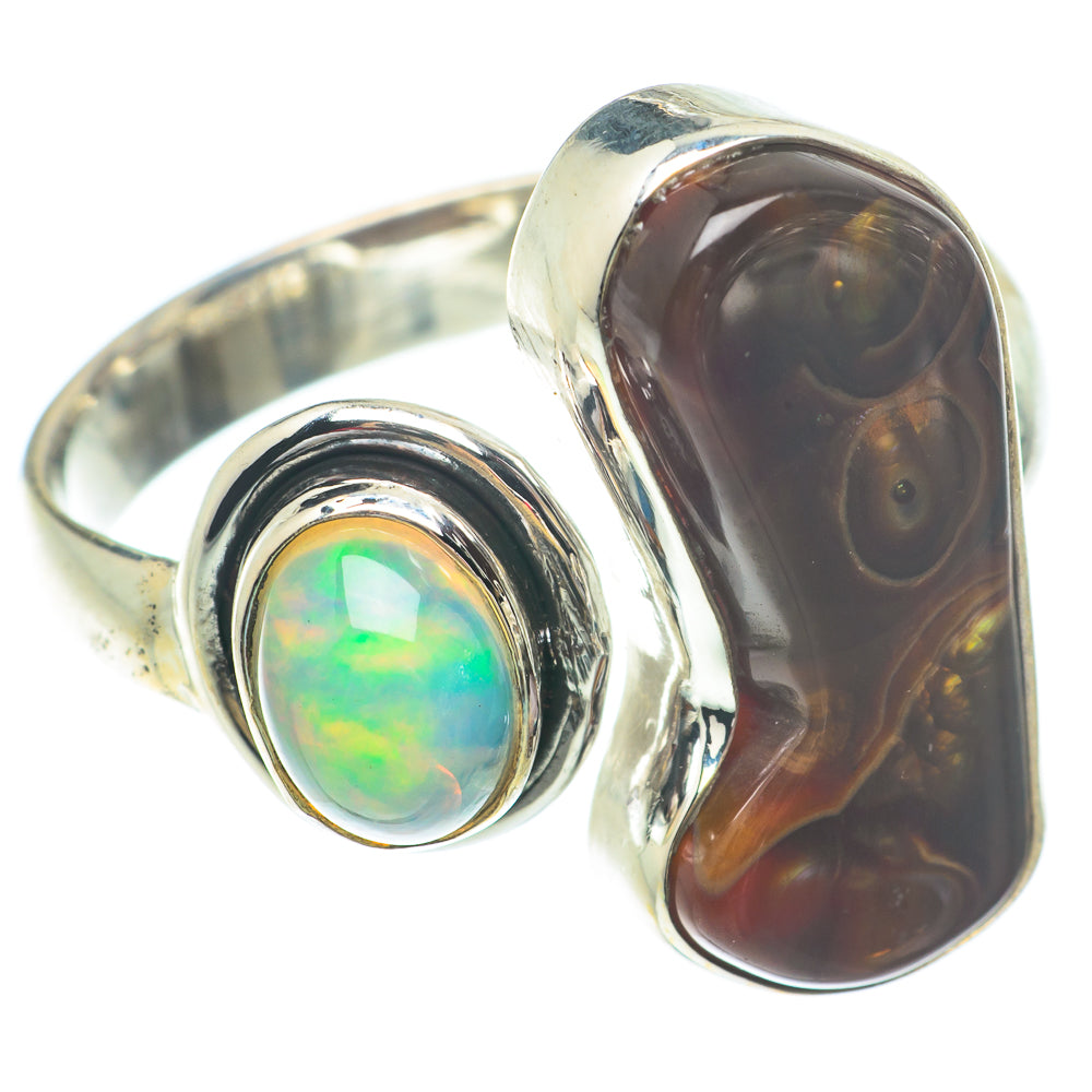 Mexican Fire Agate Rings handcrafted by Ana Silver Co - RING65591