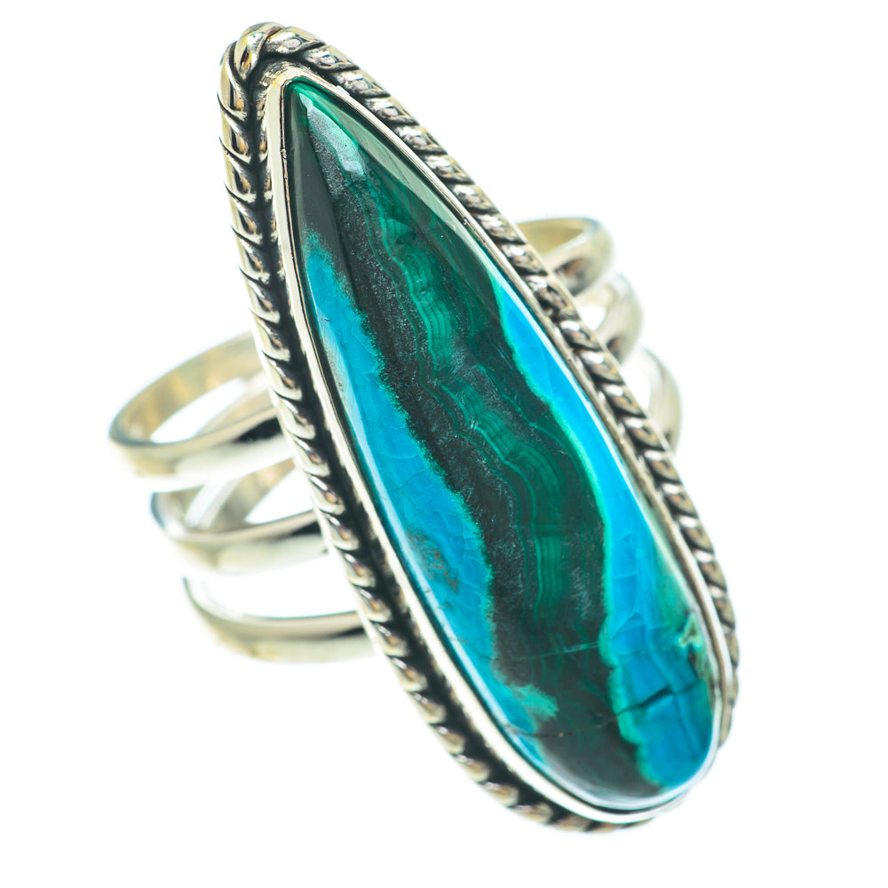 Malachite In Chrysocolla Rings handcrafted by Ana Silver Co - RING65618