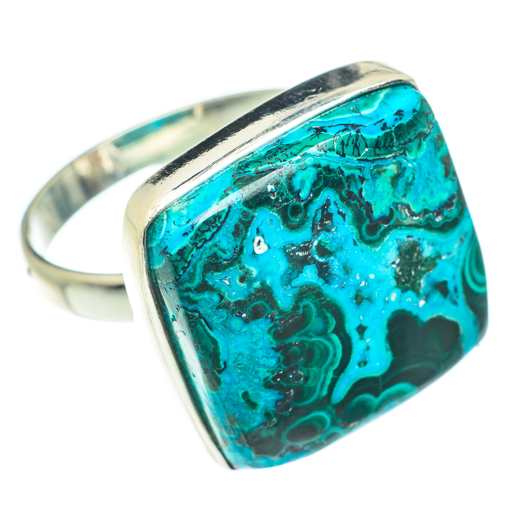 Malachite In Chrysocolla Rings handcrafted by Ana Silver Co - RING65621