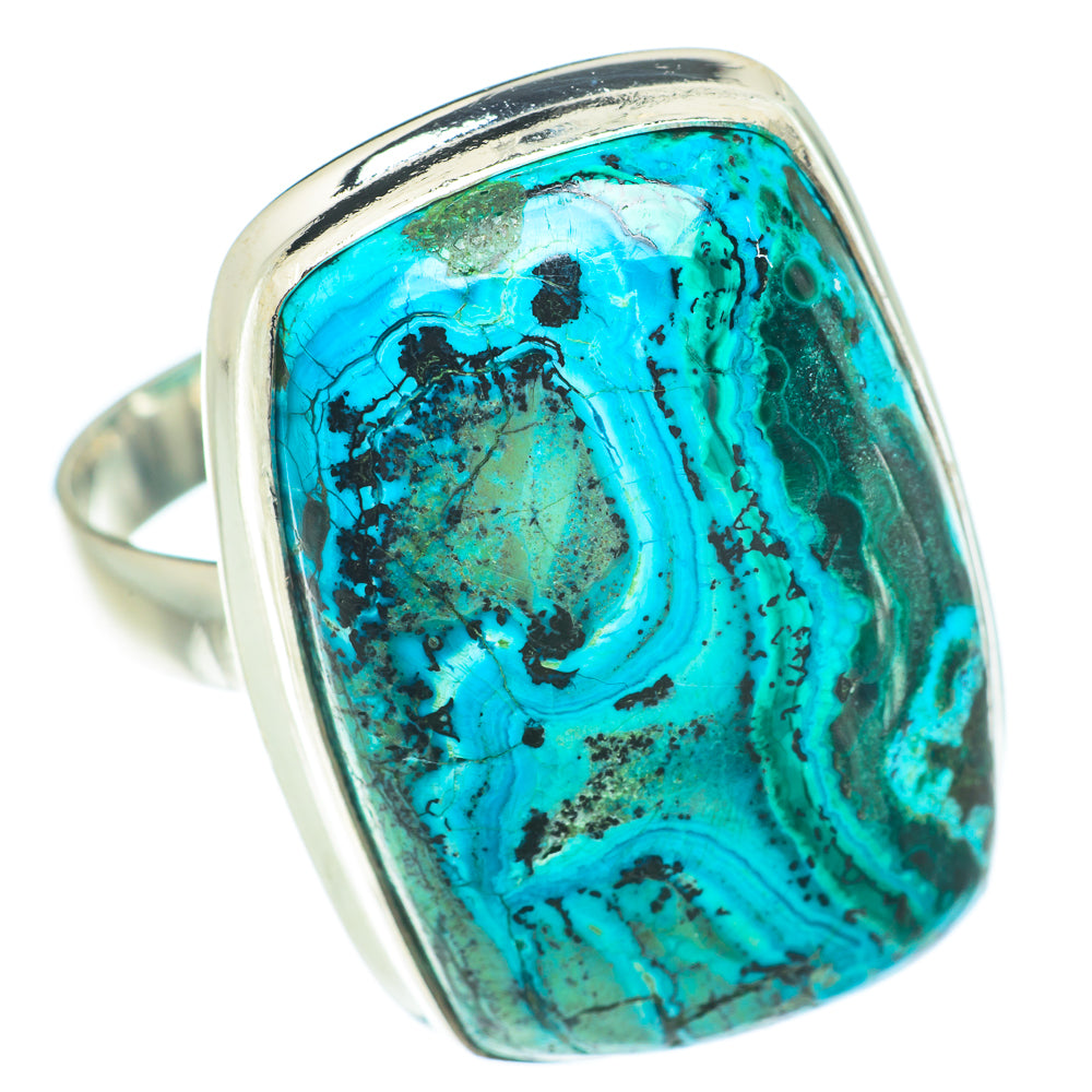 Malachite In Chrysocolla Rings handcrafted by Ana Silver Co - RING65627