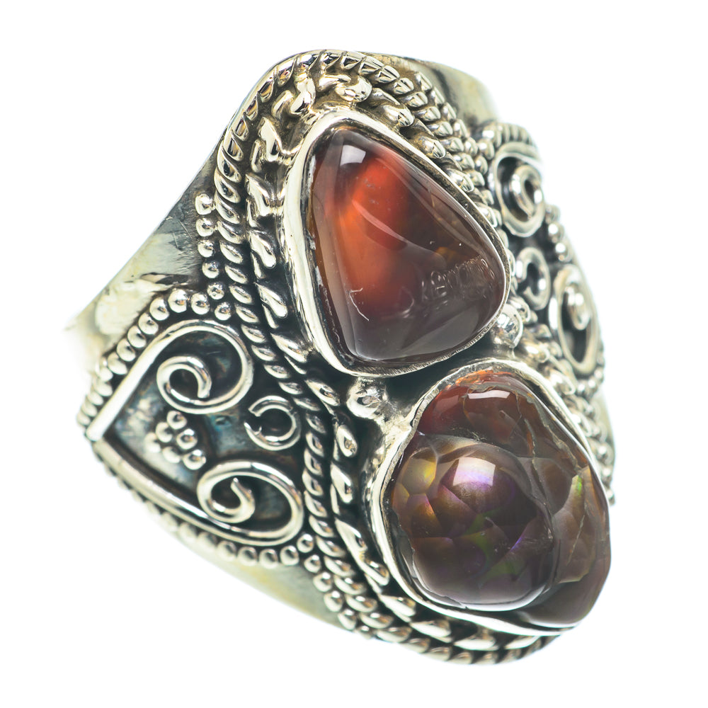 Mexican Fire Agate Rings handcrafted by Ana Silver Co - RING65633