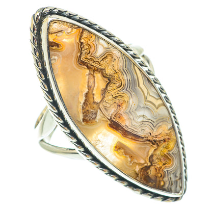 Laguna Lace Agate Rings handcrafted by Ana Silver Co - RING65654