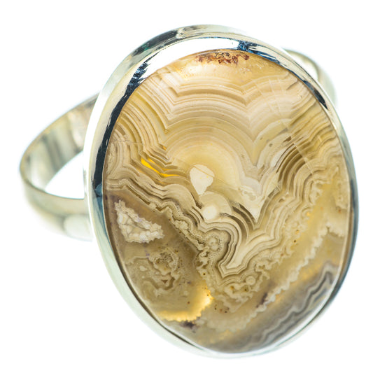Laguna Lace Agate Rings handcrafted by Ana Silver Co - RING65664 - Photo 2