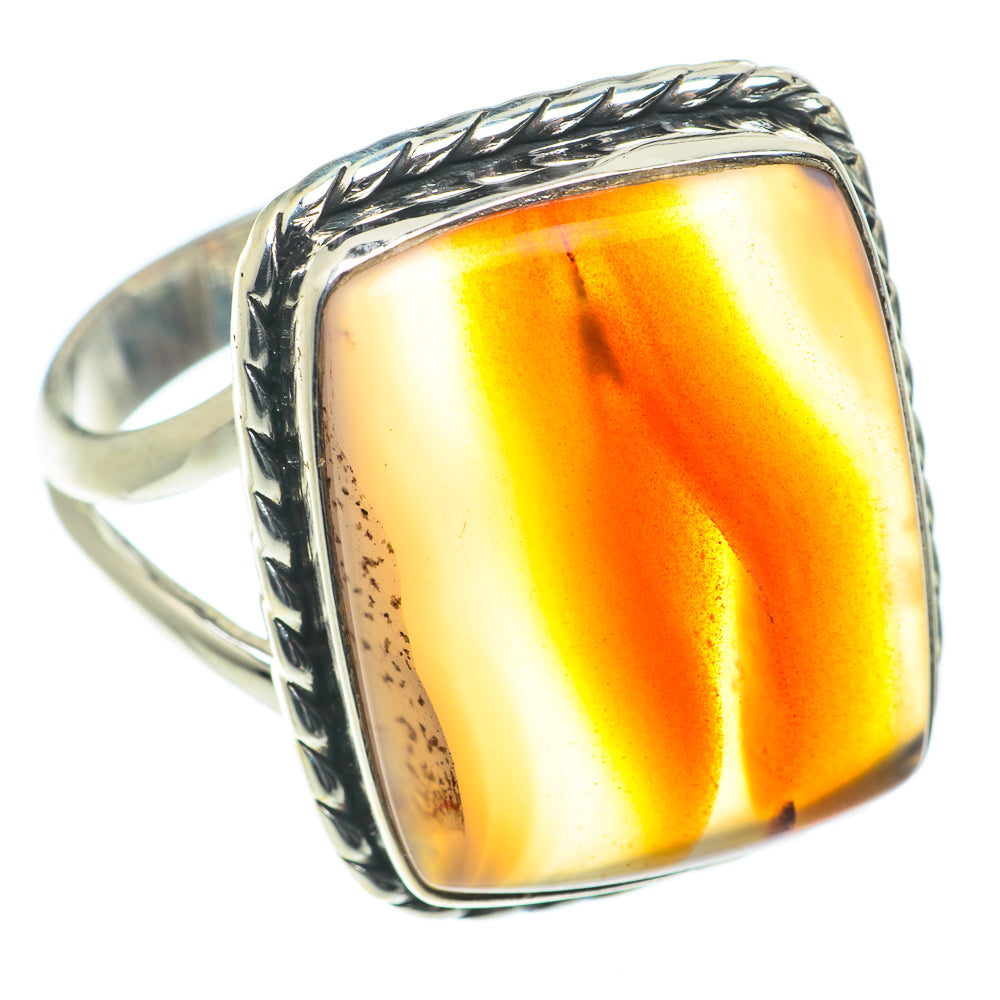 Botswana Agate Rings handcrafted by Ana Silver Co - RING65681