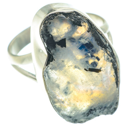 Rainbow Moonstone Rings handcrafted by Ana Silver Co - RING65695