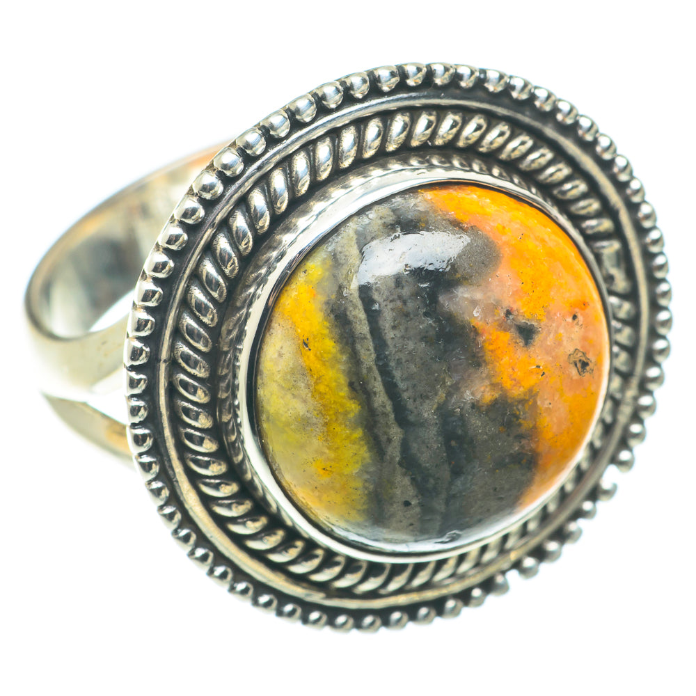 Bumble Bee Jasper Rings handcrafted by Ana Silver Co - RING65732