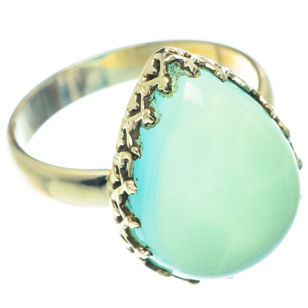 Aqua Chalcedony Rings handcrafted by Ana Silver Co - RING65736