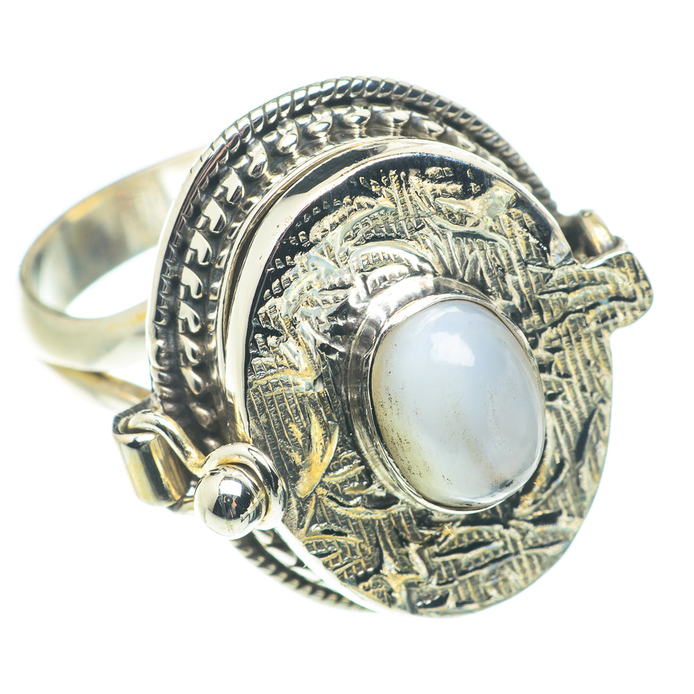 Blue Lace Agate Rings handcrafted by Ana Silver Co - RING65755