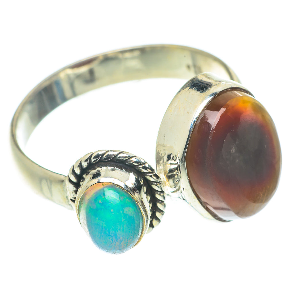 Mexican Fire Agate Rings handcrafted by Ana Silver Co - RING65785