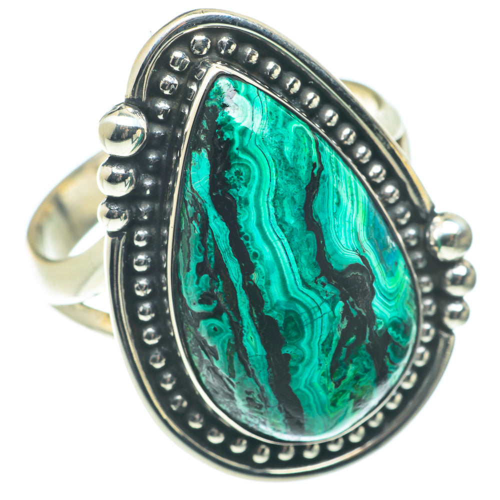 Malachite In Chrysocolla Rings handcrafted by Ana Silver Co - RING65792