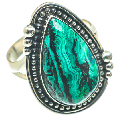Malachite In Chrysocolla Rings handcrafted by Ana Silver Co - RING65792