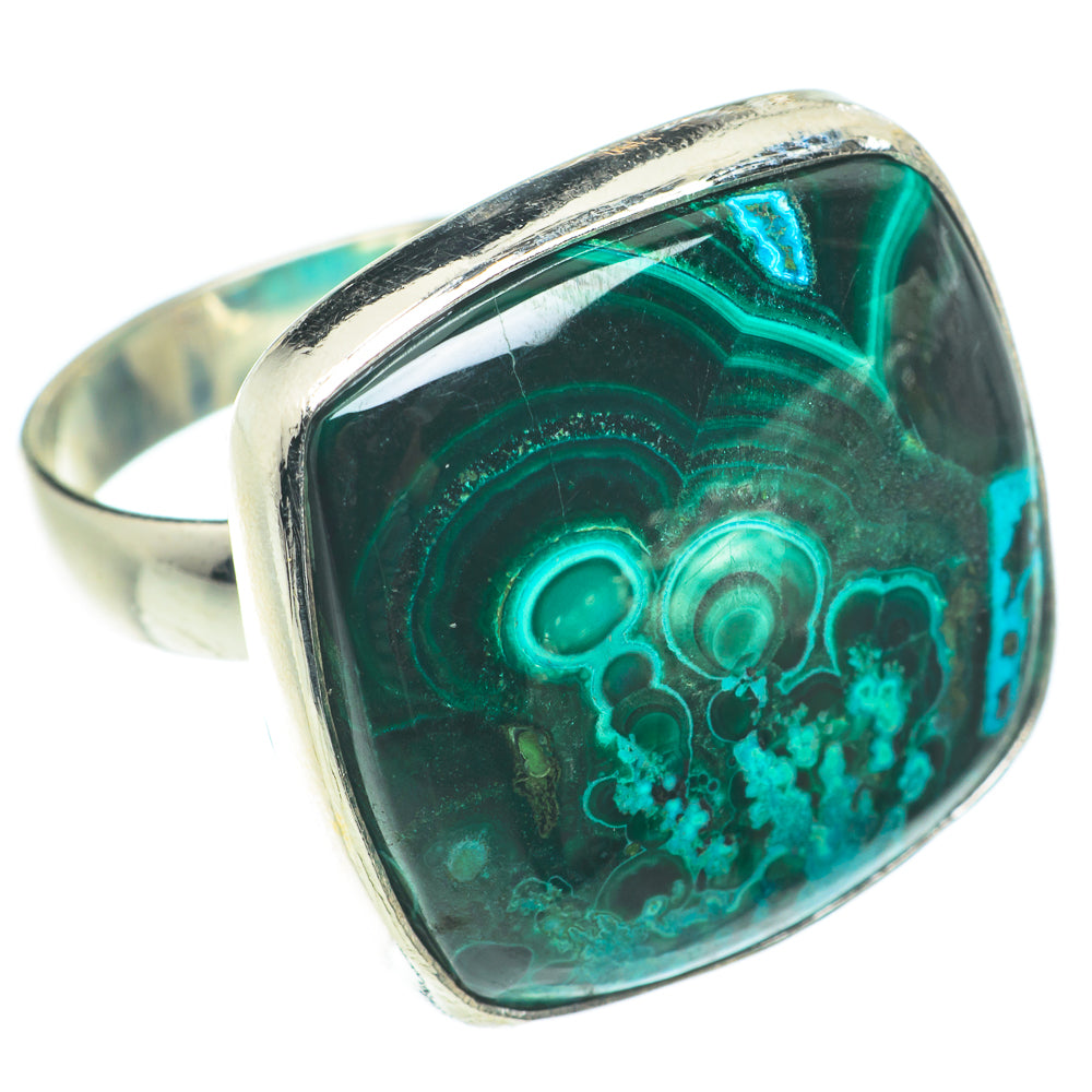 Malachite In Chrysocolla Rings handcrafted by Ana Silver Co - RING65836