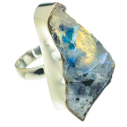 Rainbow Moonstone Rings handcrafted by Ana Silver Co - RING65879