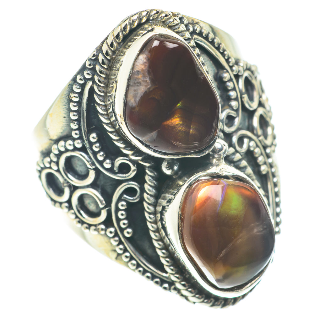 Mexican Fire Agate Rings handcrafted by Ana Silver Co - RING65890