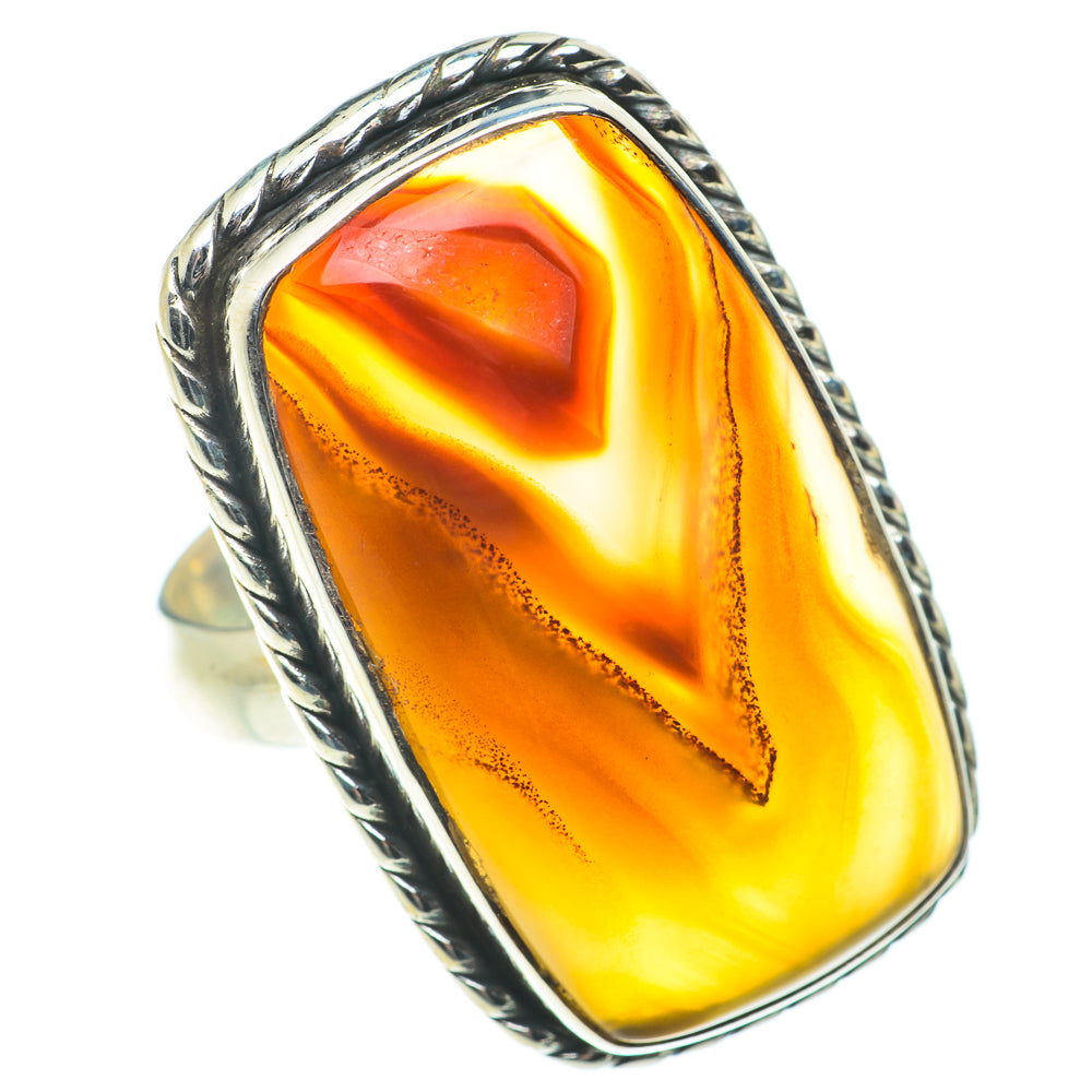 Botswana Agate Rings handcrafted by Ana Silver Co - RING65896