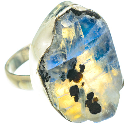 Rainbow Moonstone Rings handcrafted by Ana Silver Co - RING65907
