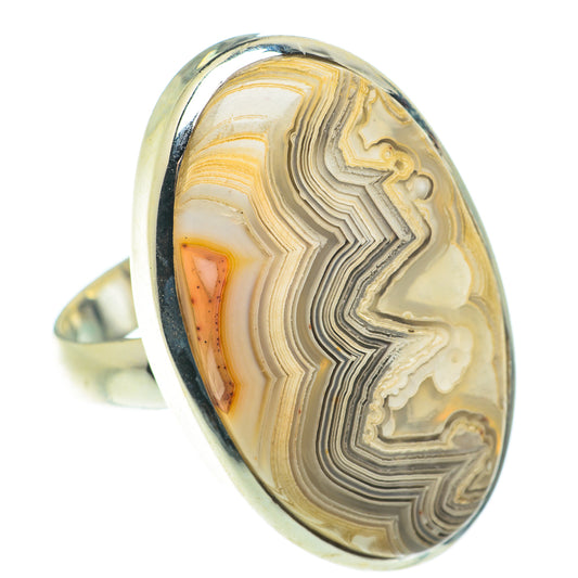 Laguna Lace Agate Rings handcrafted by Ana Silver Co - RING65910