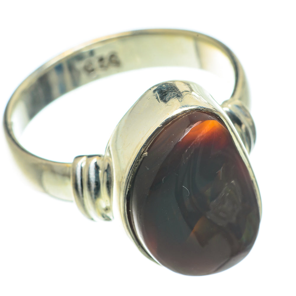 Mexican Fire Agate Rings handcrafted by Ana Silver Co - RING65929