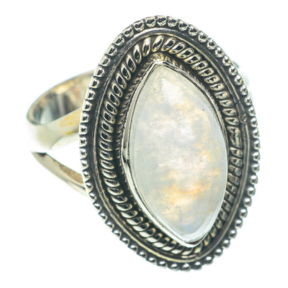 Rainbow Moonstone Rings handcrafted by Ana Silver Co - RING65946