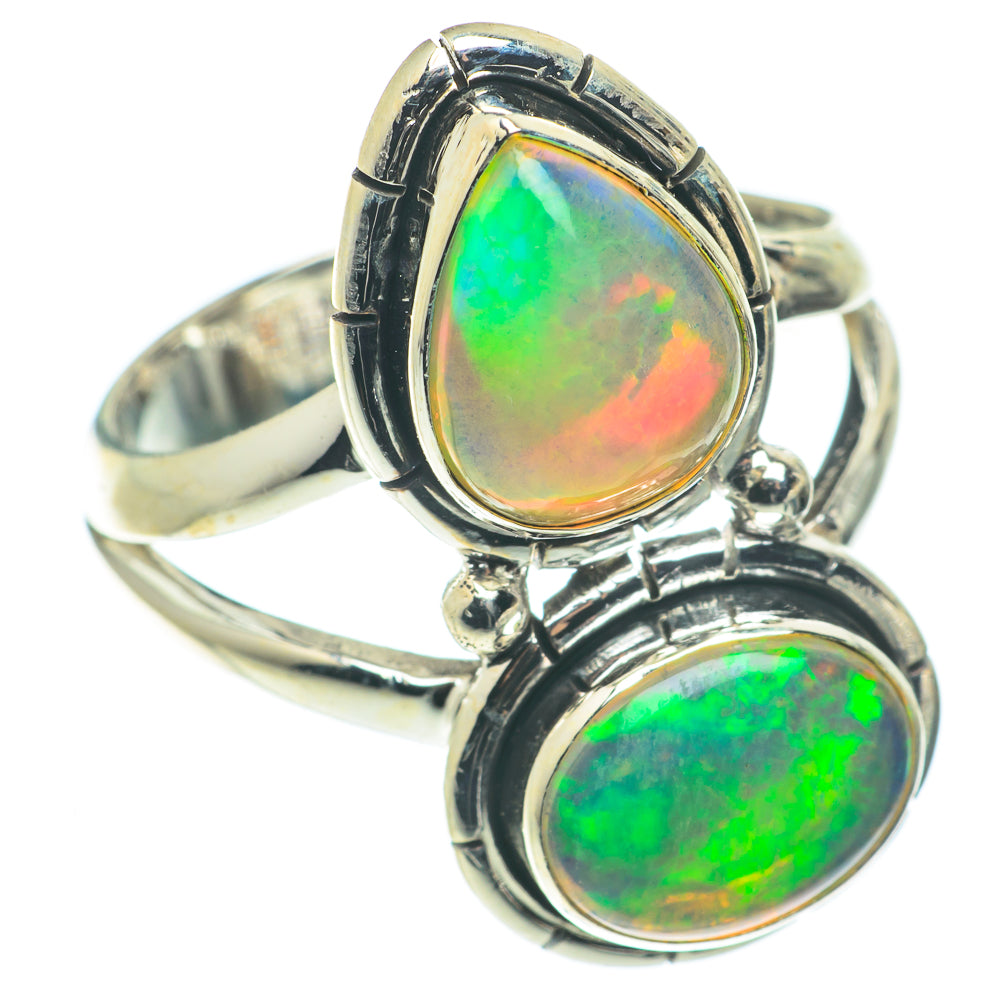 Ethiopian Opal Rings handcrafted by Ana Silver Co - RING65950