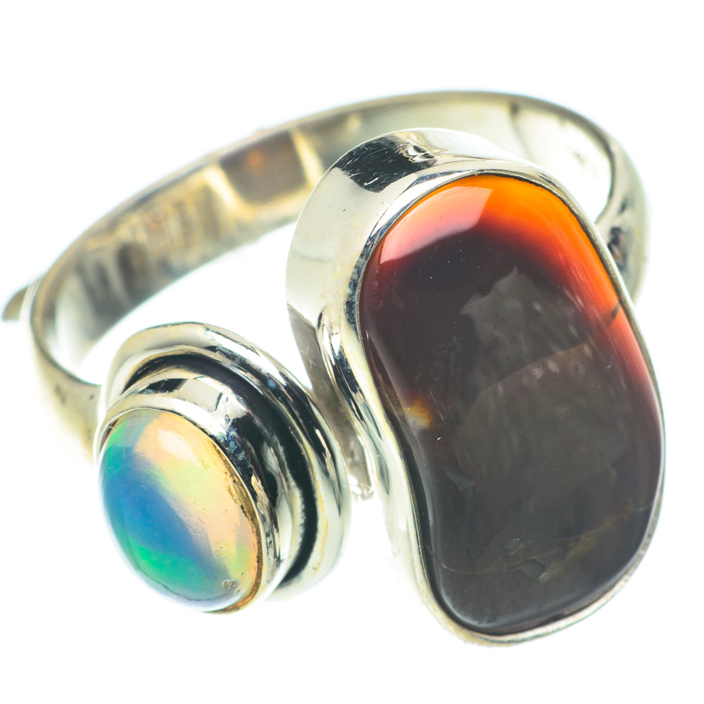Mexican Fire Agate Rings handcrafted by Ana Silver Co - RING65951