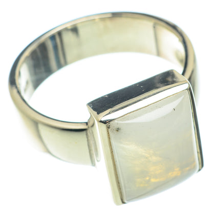 Rainbow Moonstone Rings handcrafted by Ana Silver Co - RING65979