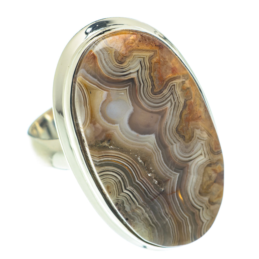 Laguna Lace Agate Rings handcrafted by Ana Silver Co - RING65988