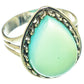 Aqua Chalcedony Rings handcrafted by Ana Silver Co - RING66013