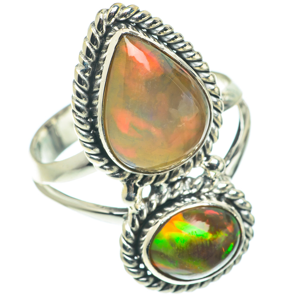 Ethiopian Opal Rings handcrafted by Ana Silver Co - RING66036